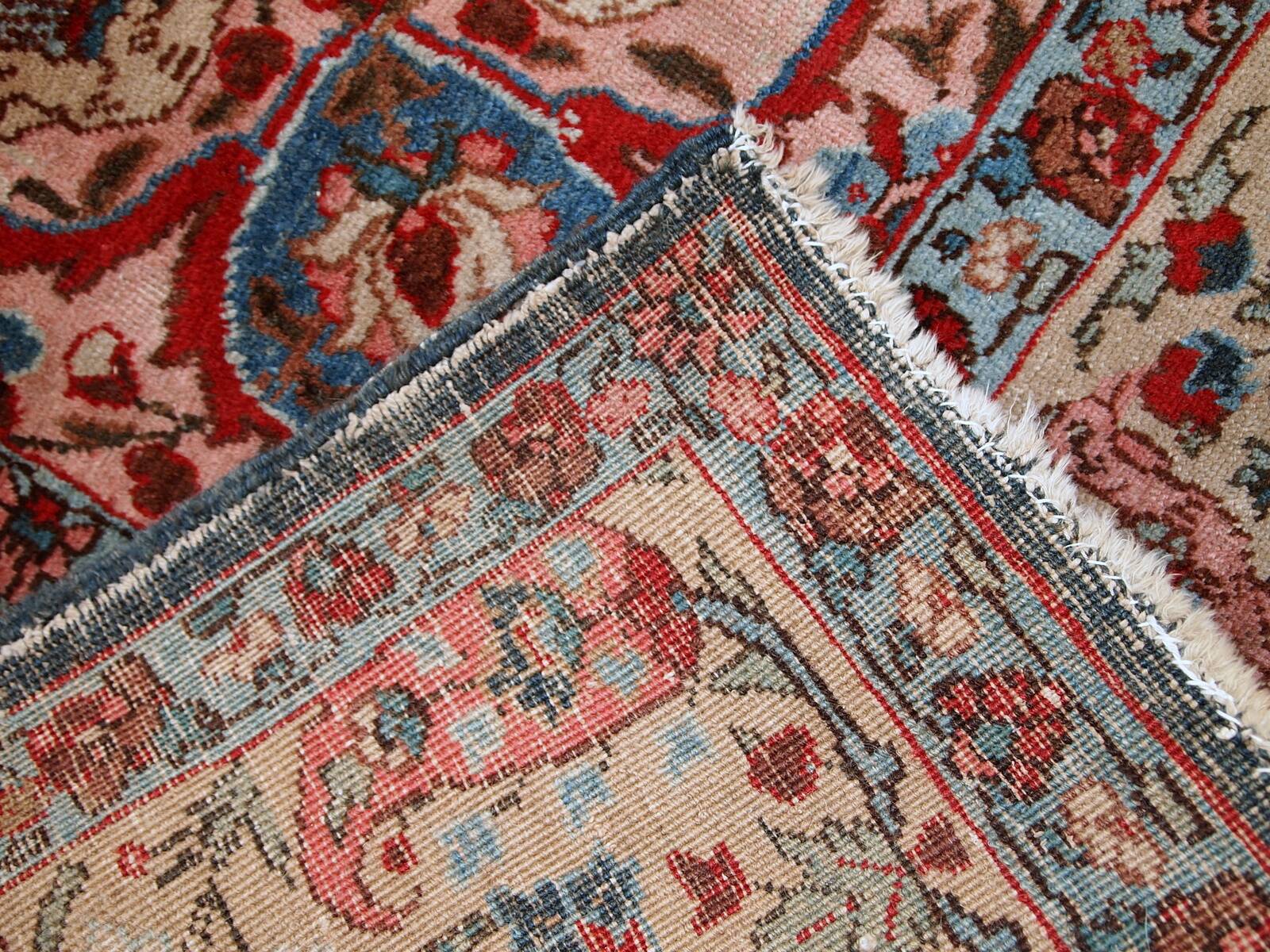 Tapis antique fait main Tabriz persan 190cm x 292cm (1920s)