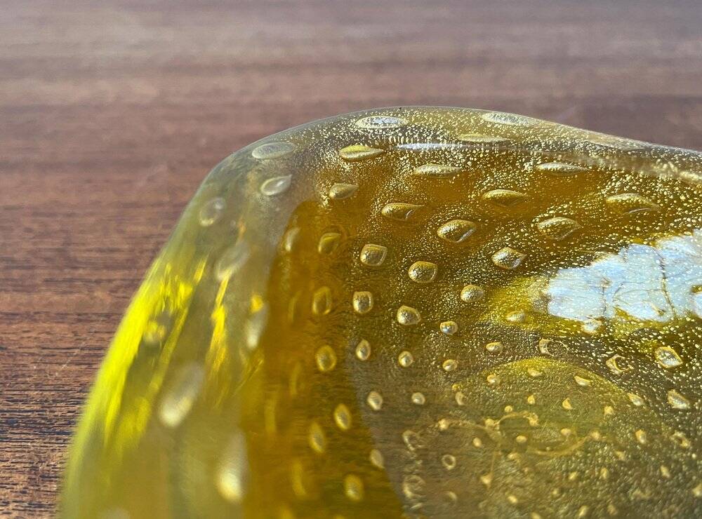 Vintage Italian Bullicante Glass Bowl from Murano