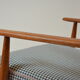Fauteuil Fox pieds de poule bleu