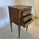 Small Louis XVI period bedside table / chest of drawers in walnut with 3 drawers