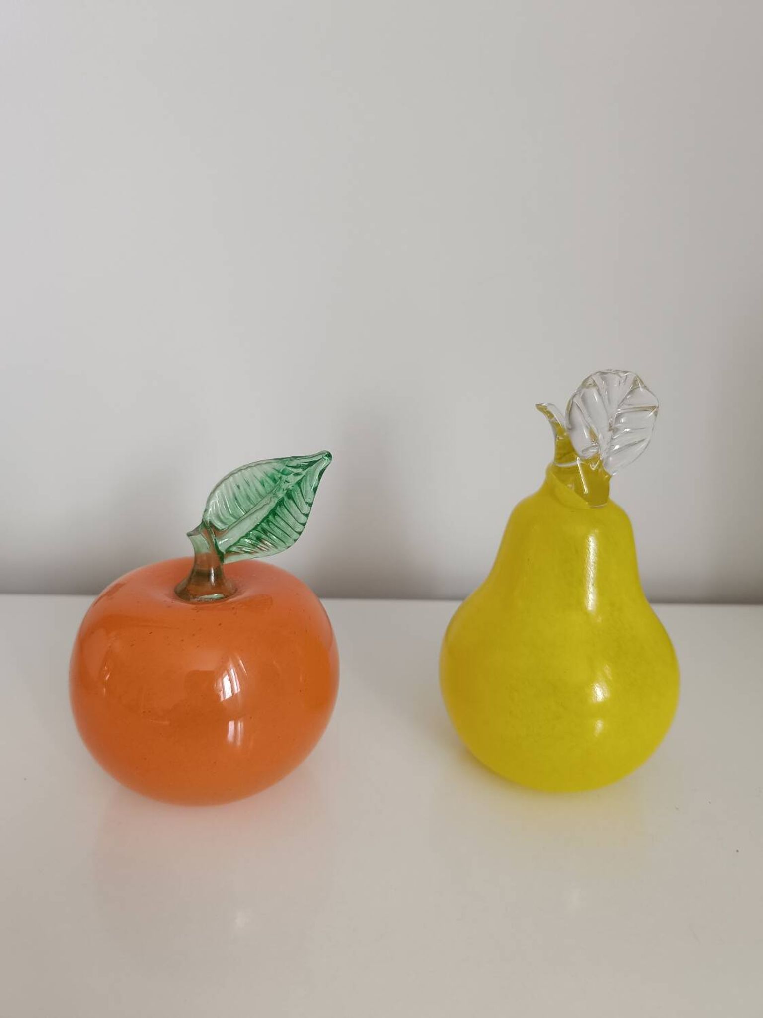 2 Murano glass fruits