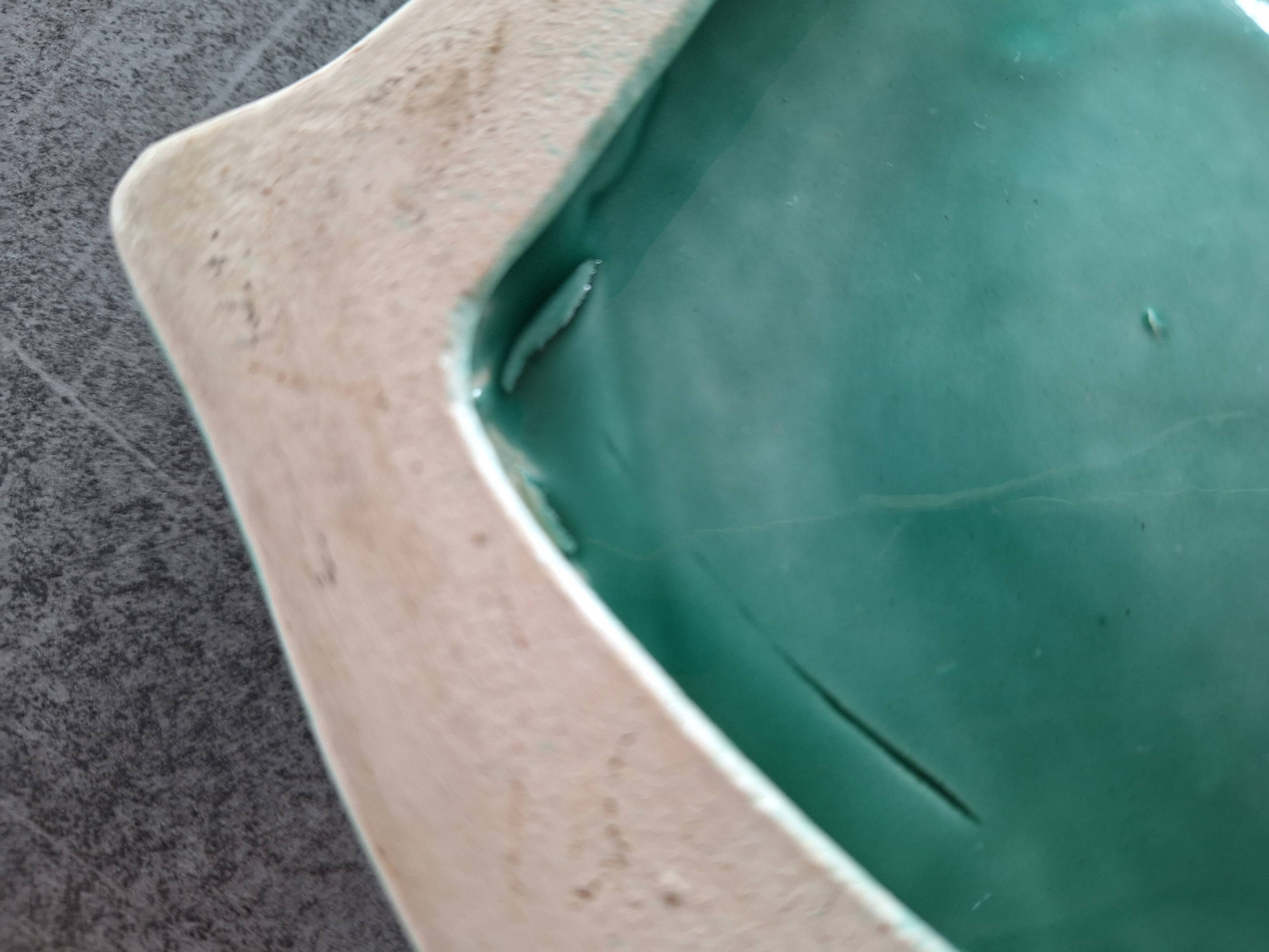 Dessous de plat céramique modèle feuille Gien année 60