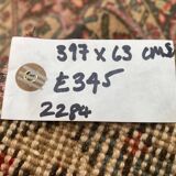 Distressed Turkish Narrow Runner 397x63 cm wool Vintage Tribal Rug