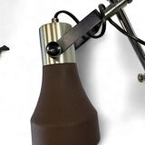 Vintage brown floor lamp with 3 spotlights