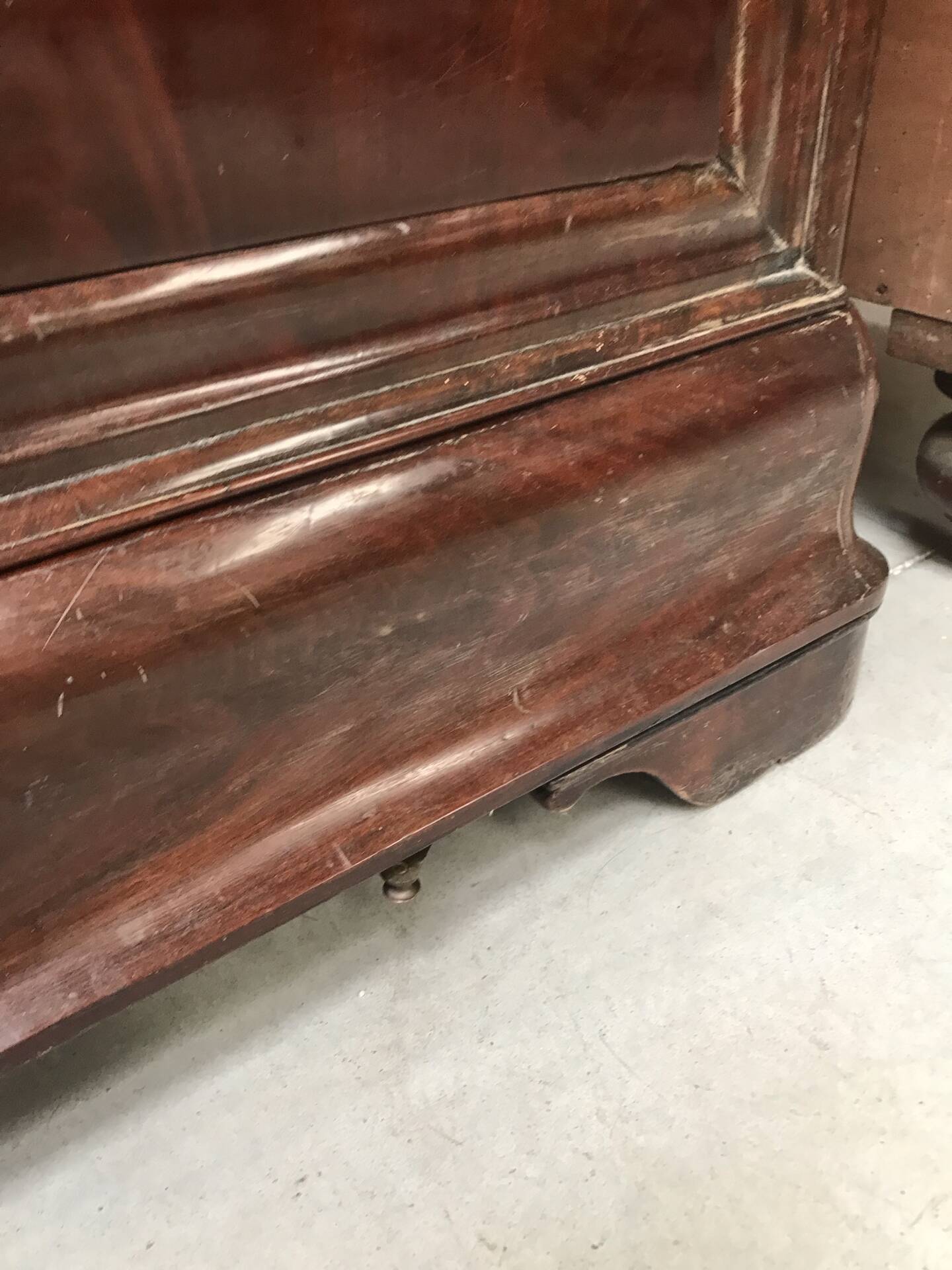 Louis Philippe mahogany commode with grey marble top in very good condition.