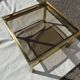 Table bout de canapé acier bicolore Guy Lefèvre Maison Jansen an 70