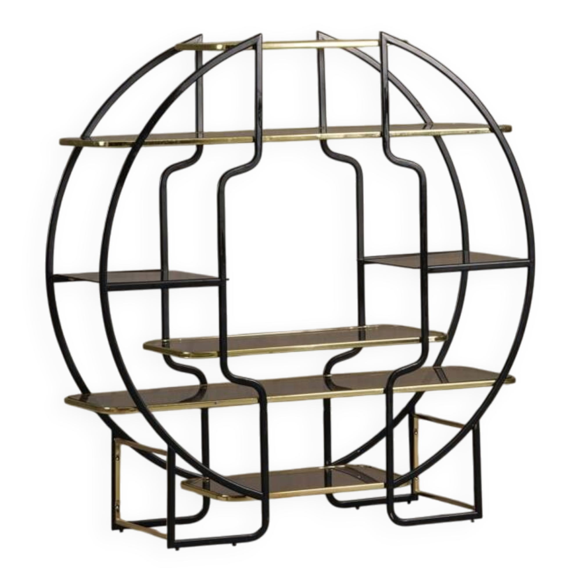 Vintage Hollywood Regency etagere shelf, Italy 1970s