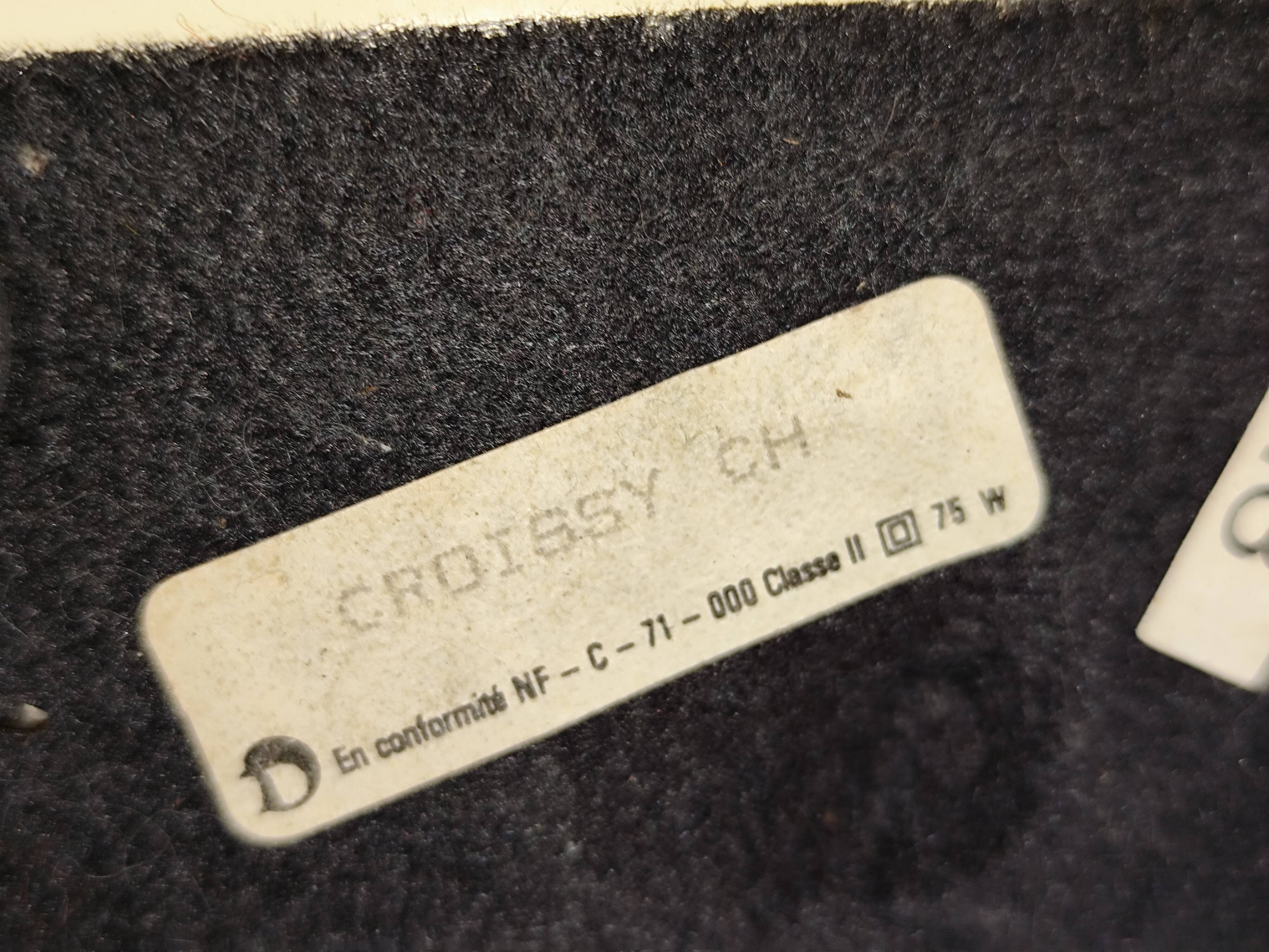 Vintage table lamp the dolphin Croissy white