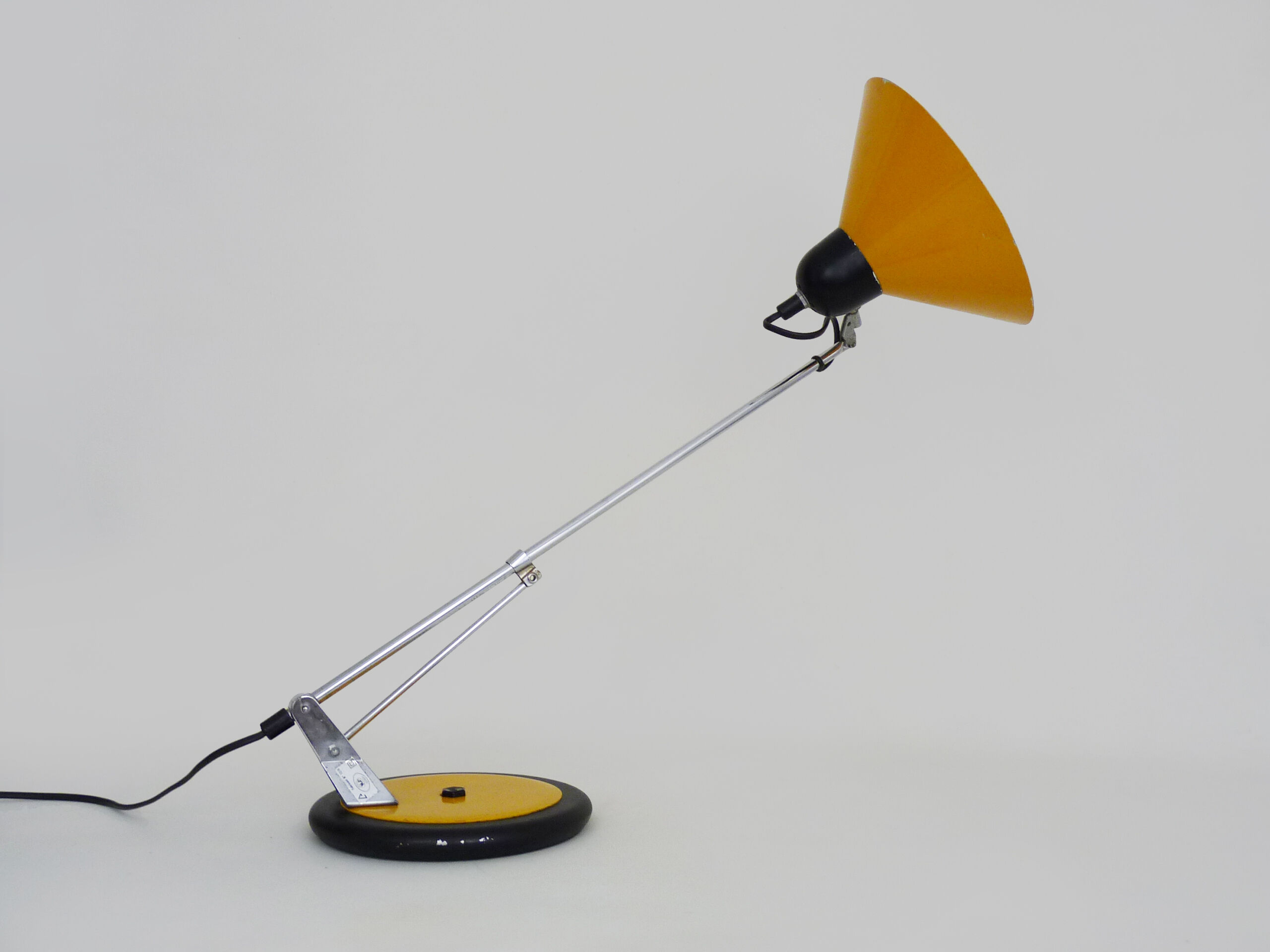Aluminor yellow metal articulated lamp, 70s