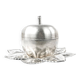 Art Deco sugar bowl, silver-plated brass, Hungary, 1950s