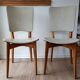 Pair of vintage Scandinavian-style skai chairs