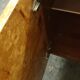 Buffet low elm magnifying glass circa 70