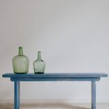 Bench in gray oak with blue hues
