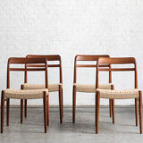 Set of 4 dining chairs by Henry W. Klein for Bramin, Denmark, 1960