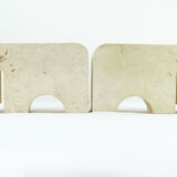 Pair elephant bookends travertine Fratelli Mannelli, 1970s
