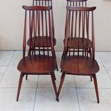 4 scandinavian ercol goldsimith chairs from the 60s
