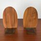 Mid-century Scandinavian wooden bookends, 1960s, set of 2.