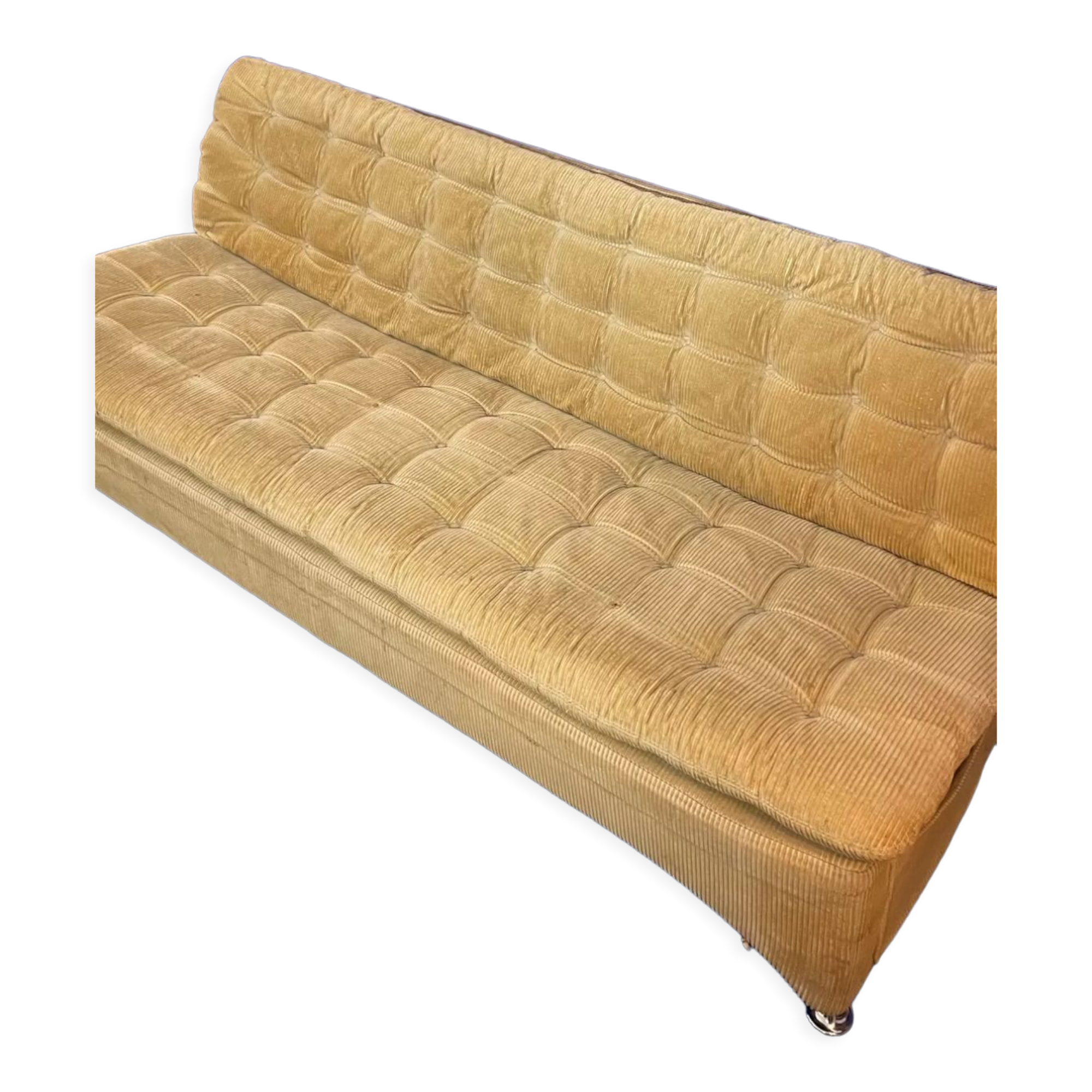 Vintage sofa from the 70s in corduroy