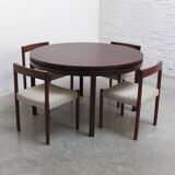 Round to oval extendable dining set by Alfred Hendrickx for Belform, 1960s