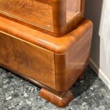 Vitrine en noyer Art Déco