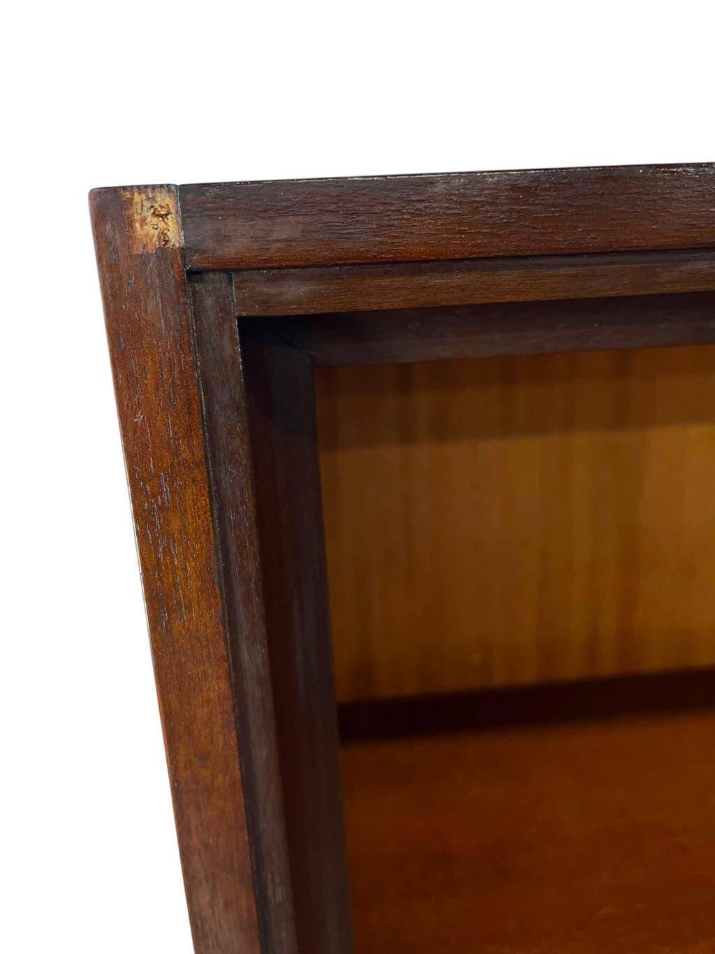 Vintage wooden shallow shelf/display case/bookcase