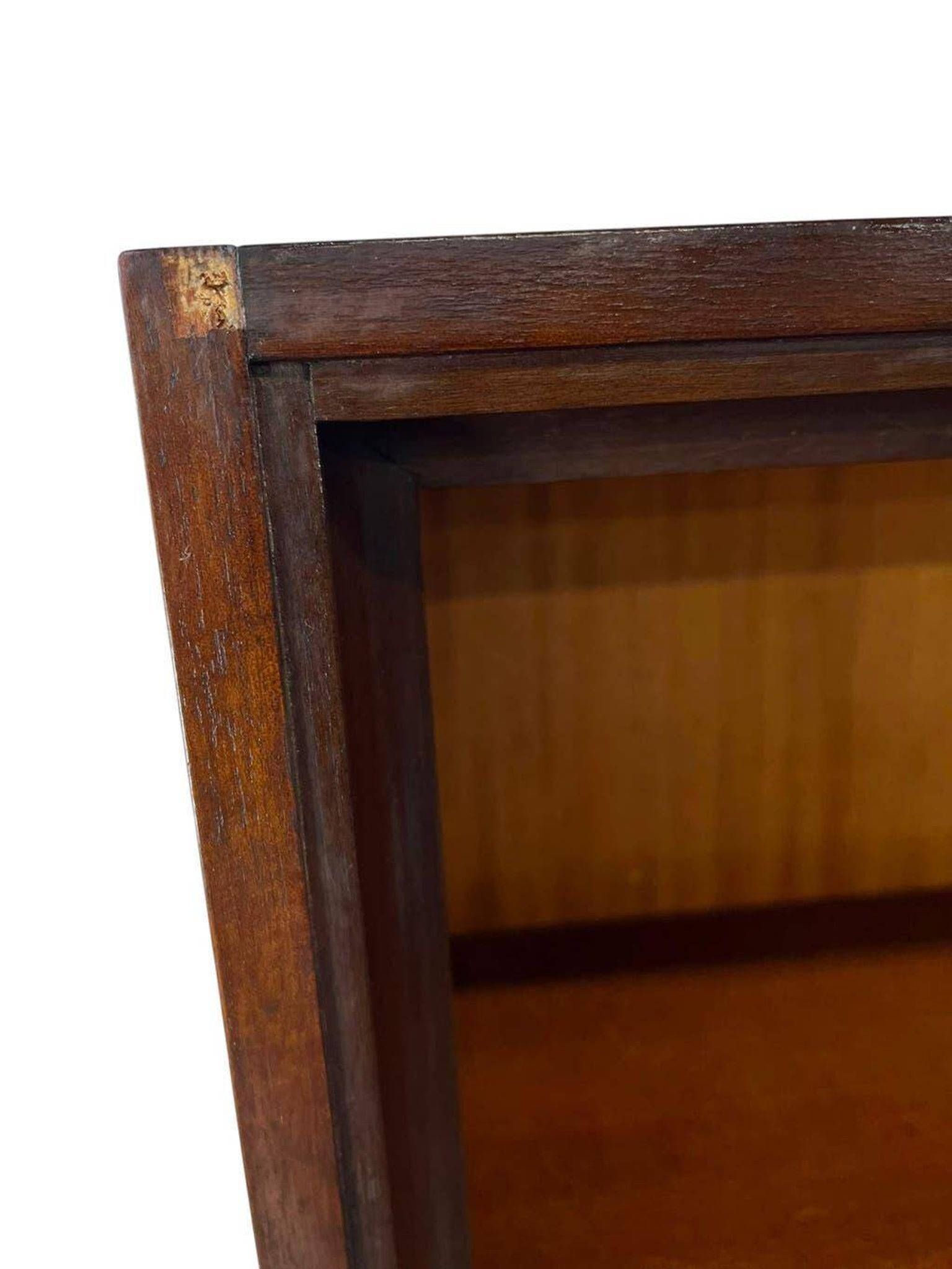 Vintage wooden shallow shelf/display case/bookcase