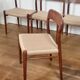 Set of 5 Niels O. Møller Model 75 dining chairs for J.L. Møllers Møbelfabrik