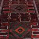 Hand-knotted rug of 308x210cm in oriental style with mainly red colours