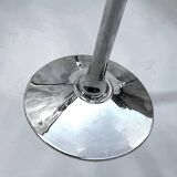 Set of six vintage chrome metal champagne flutes – 1970s