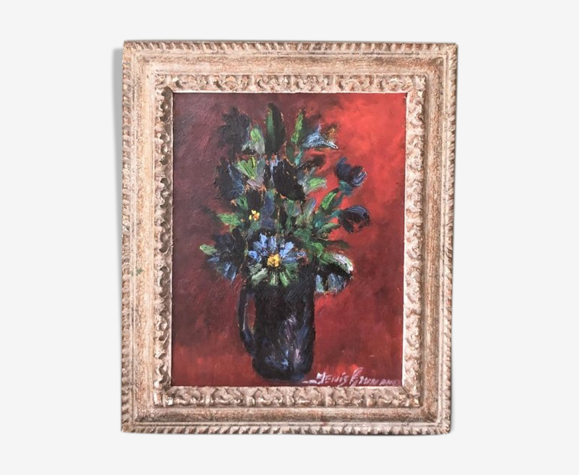 Tableau "Bouquet bleu " signé Denis Brunaud