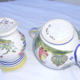 Quimper Henriot teapot and pitcher