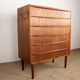 Large chest of drawers, seven-drawer chest, in teak, “Tallboy” model, Denmark 1