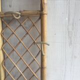 Rattan coat holder and mirror