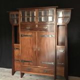 Art Nouveau mahogany display cabinet