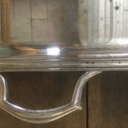 Plateau de service en métal argenté