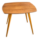 Table d'appoint vintage en bois et pieds compas
