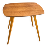 Table d'appoint vintage en bois et pieds compas