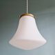 Vintage bell-shaped white opaline pendant light
