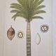 La Roche Laffitte (Born in 1943) - Watercolour drawing on silk - Palm tree