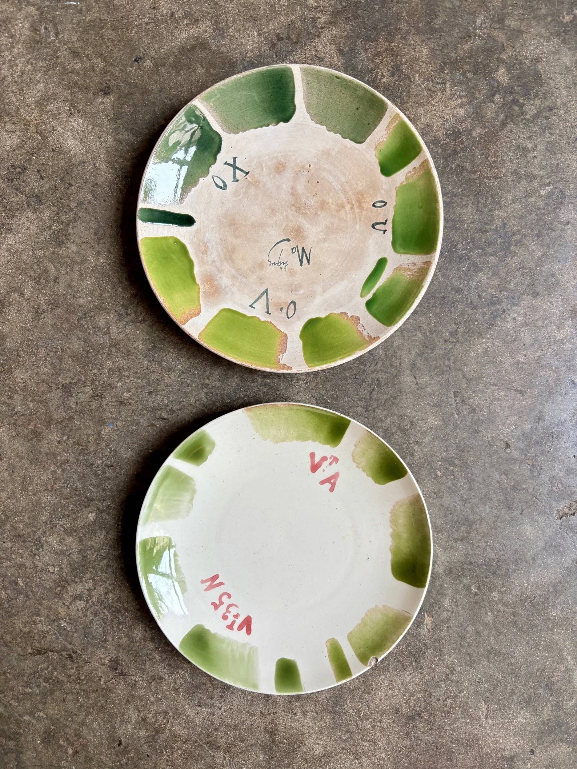 Green chromatic dessert plate no. 2