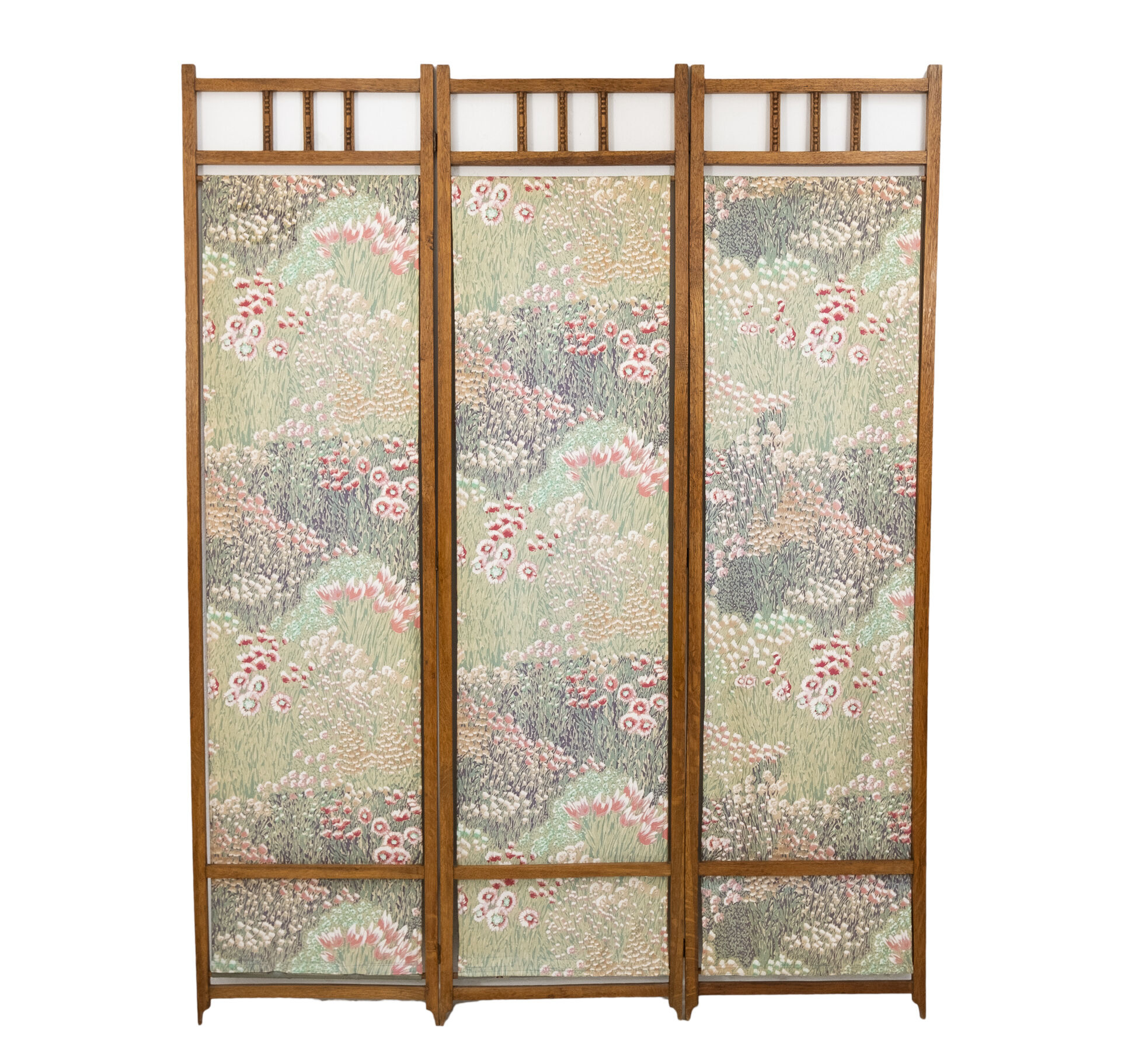 Art deco oak folding screen dutch