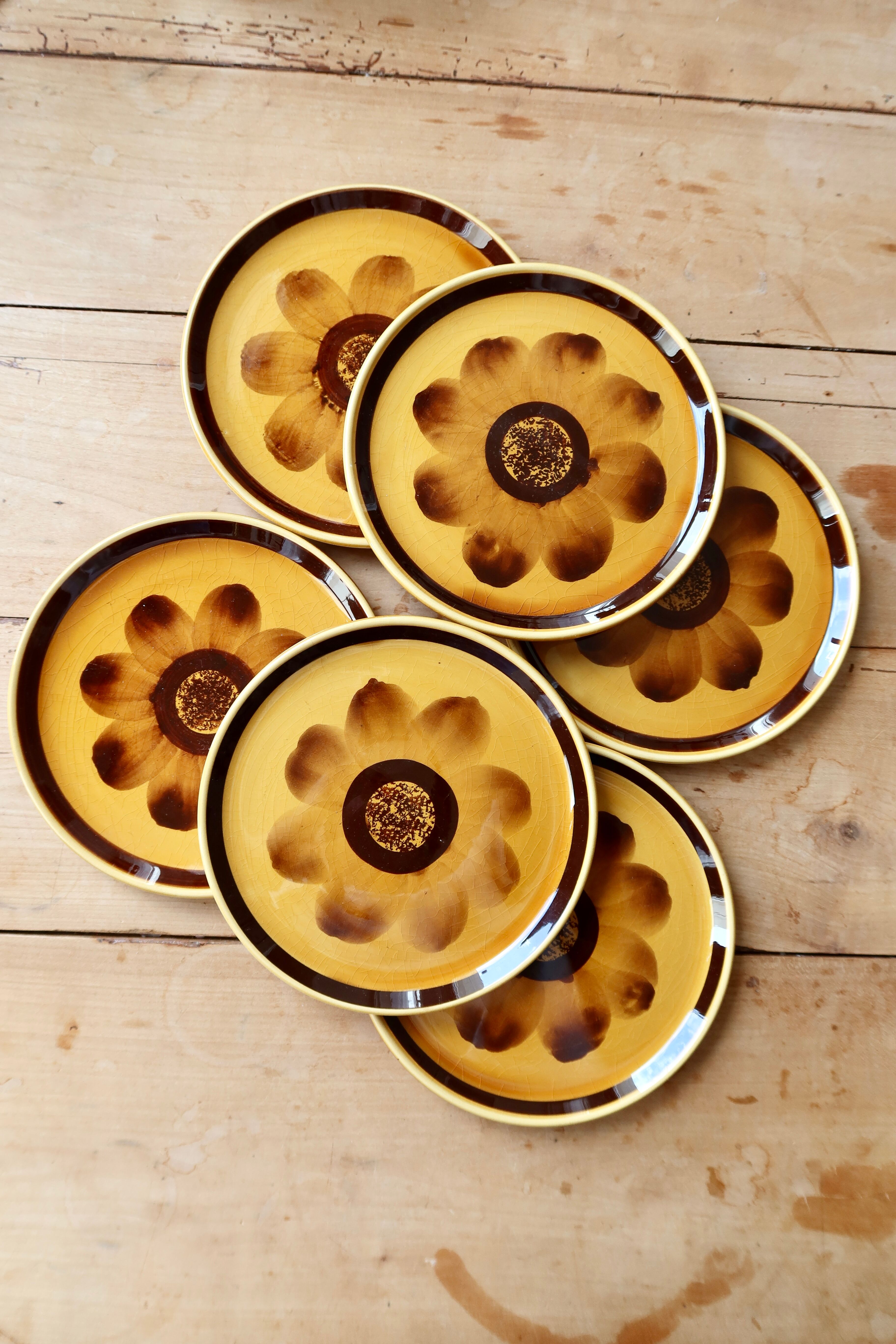 Vintage dessert plates faience Sarreguemines Digoin model Rimini