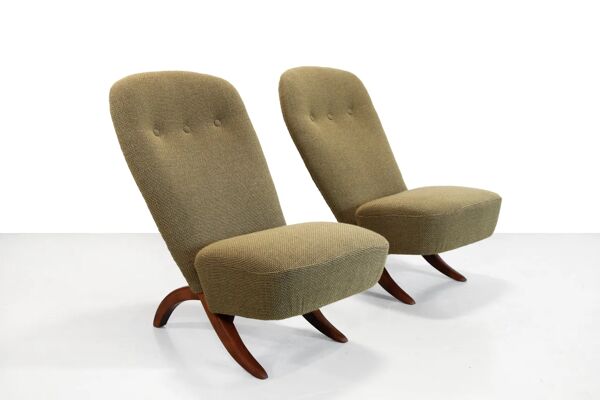 Ensemble de deux chaises Congo par Theo Ruth pour Artifort, 1960