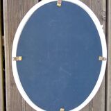 50x40 cm enamelled cast oval mirror