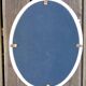 50x40 cm enamelled cast oval mirror