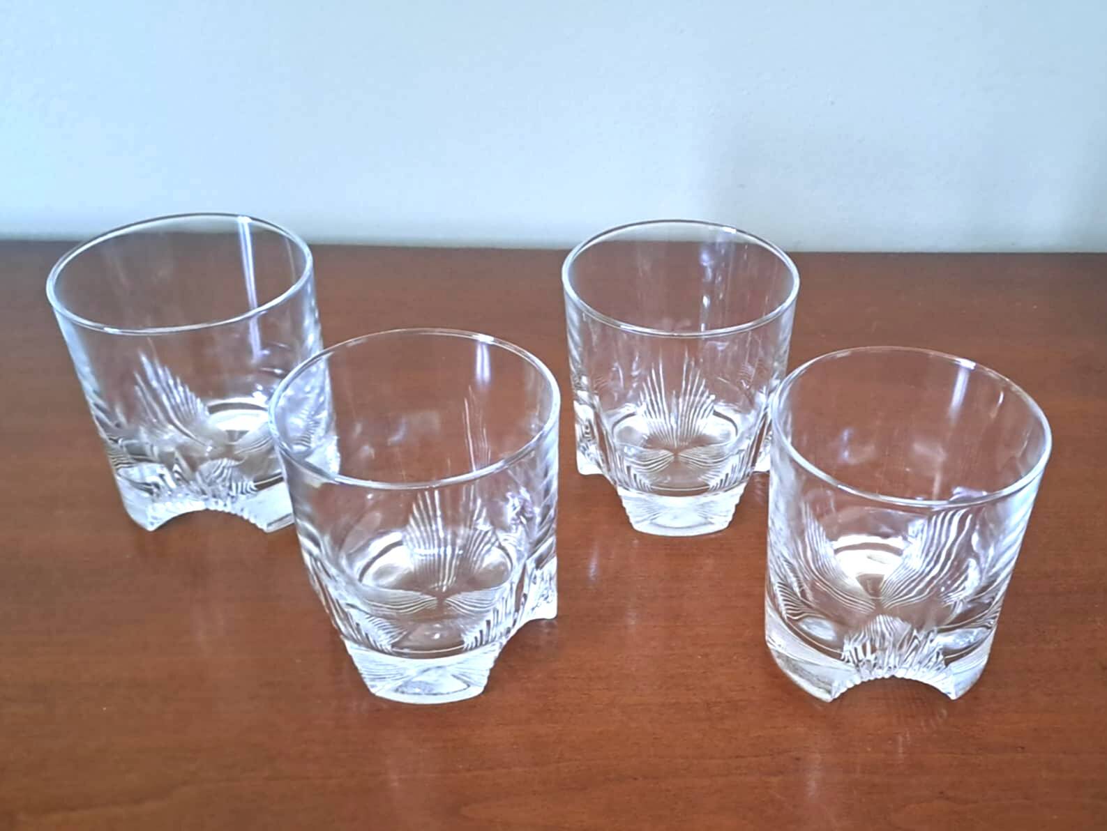 4 verres à whisky en cristal