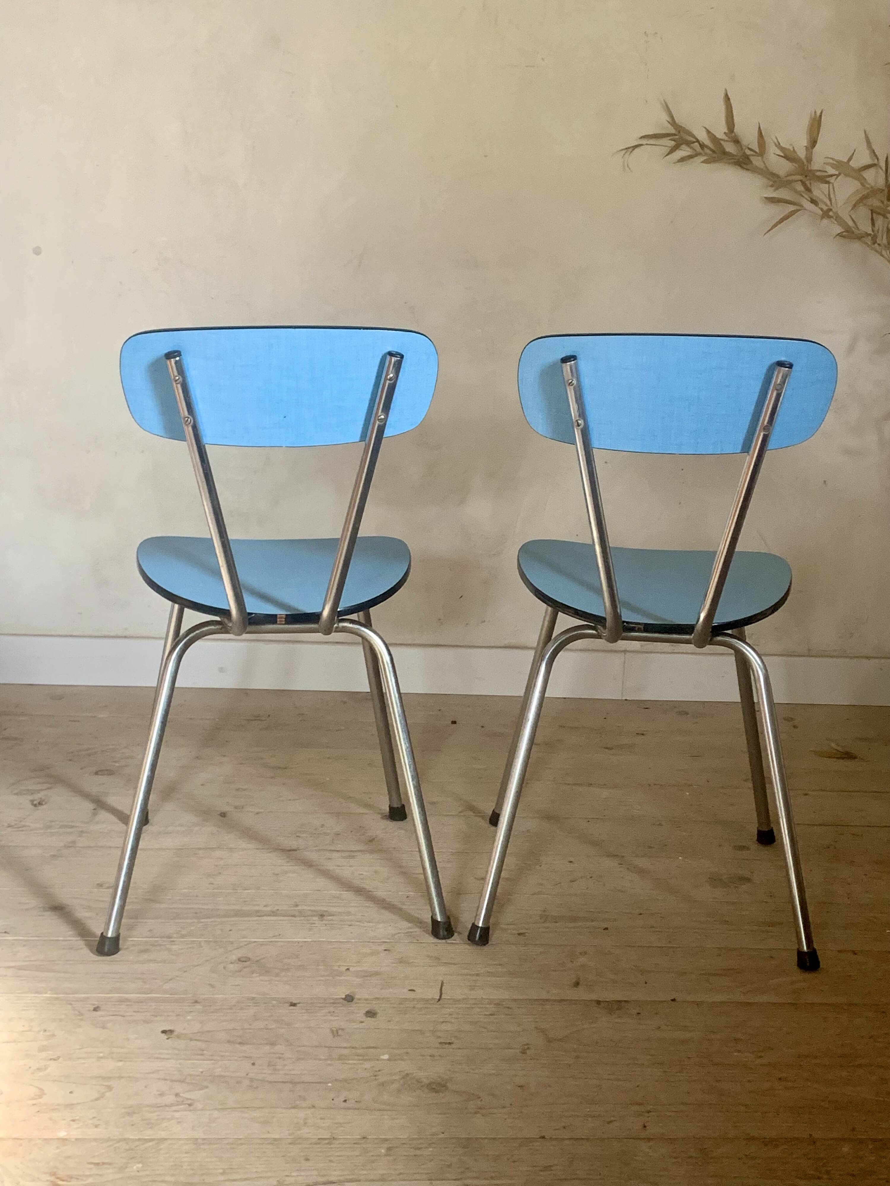 Vintage Blue Formica Chairs