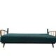 Vintage blue/green fabric sofa bed