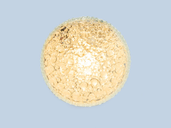 Plafonnier en verre à bulles des années 1960