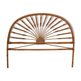 Rattan headboard and bedside table